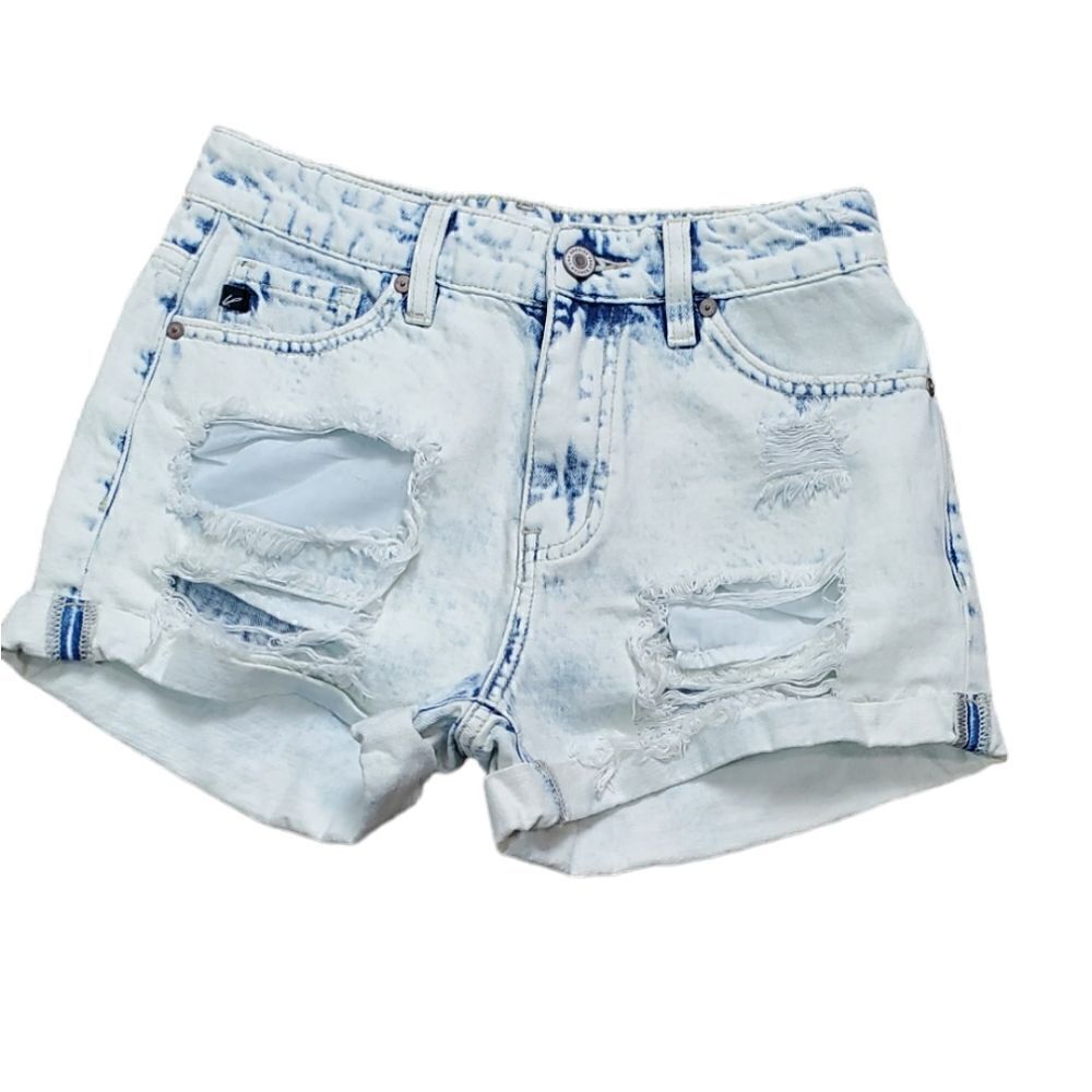 KanCan Distressed Light Wash Estilo Shorts